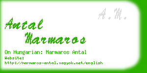 antal marmaros business card